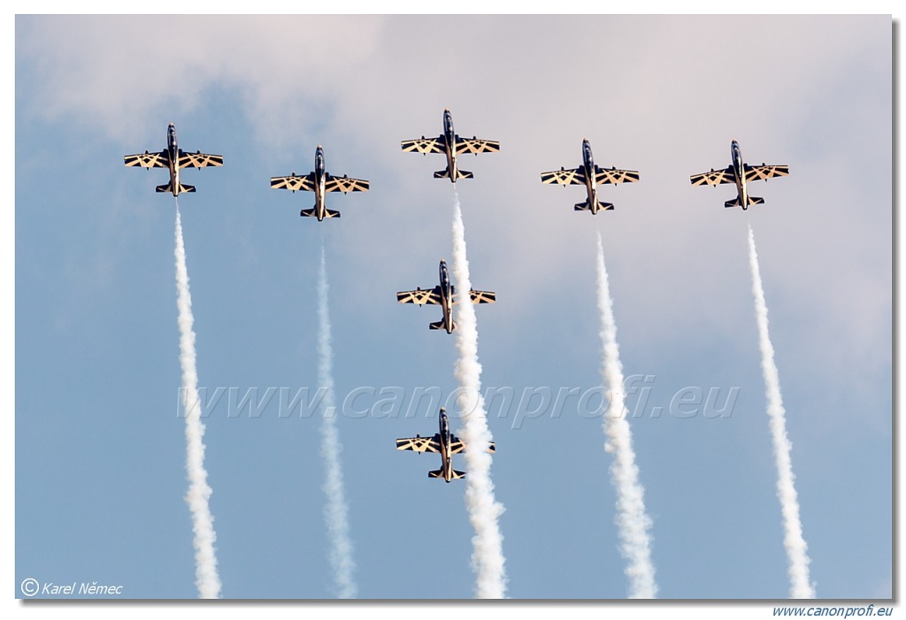 Al Fursan UAE aerobatic display team (The Knights) – 7x Aermacchi MB-339NAT