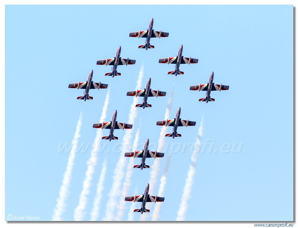 Frecce Tricolori - 9x Aermacchi MB-339-A/PAN