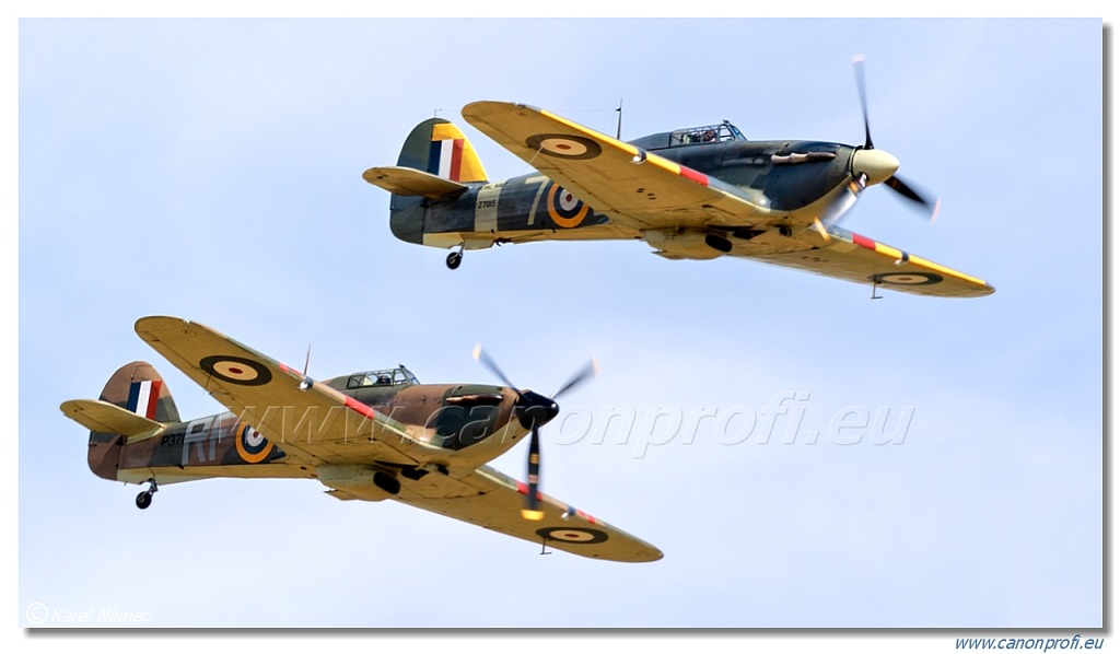 Battle of Britain Memorial Flight - 4x Hurricanes