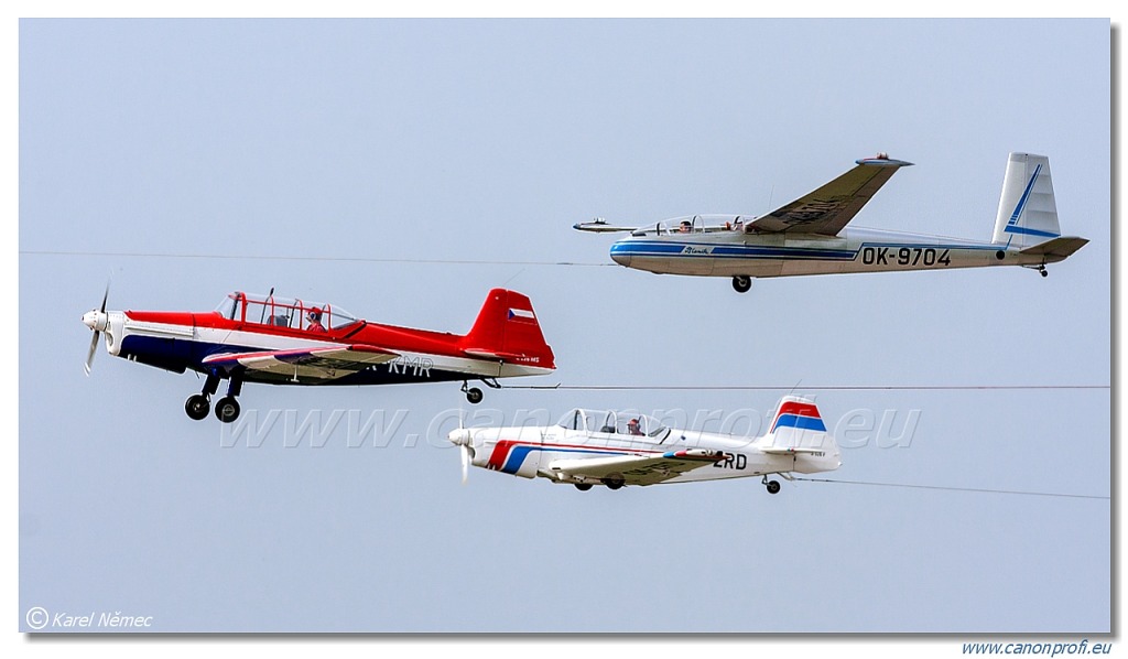 Očovskí Bačovia - 4x Let L-13 Blaník, L-23 Super Blaník, Z-37, Z-137T