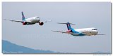 Airbus A319CJ + Fokker 100 